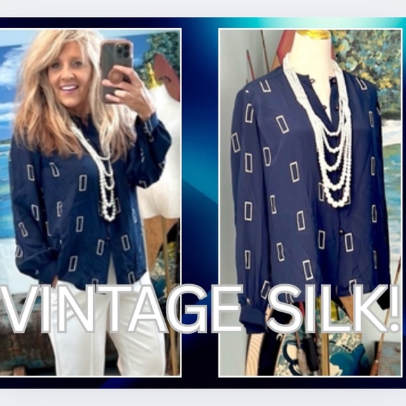 VTG David Hayes Luxury Silk Blouse, Pearlized Violet Buttons,Exclt. Cond,.Size 8 - Picture 8 of 12